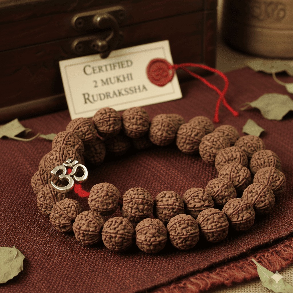 Do Mukhi Rudraksha Mala